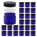 Bpfy Round Blue Glass Cosmetic Jars With Inner Liners. Fixed Price $35.09.