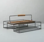 New Hearth & Hand Wood Wire Magnolia Entertaining Caddy Mores Picnic. Fixed Price $49.99.