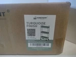 Sunnypoint Slim 3-TIER Rolling Storage Cart Turquoise Utility Organizer New. Fixed Price $49.00.