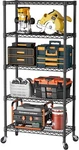 Singaye 5 Shelf Storage Wire Shelves Closet Bathroom Organizers Metal Pantry .... Fixed Price $125.04.