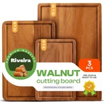 Riveira Walnut Cutting Board Set Versatile And Durable: Of 3,. Fixed Price $109.87.