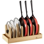 Housolution Bamboo Pot And Pan Organizer For Cabinet, Lid With 7. Fixed Price $43.19.