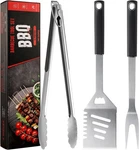 Griddle Kit - Grilling Accessories, Stainless Steel Heavy 3PCS. Fixed Price $24.63.
