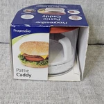 New Packaging Progressive Pattie Caddy, Hamburger Maker & Store. Fixed Price $14.99.