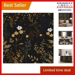 High-quality Black Floral Peel And Stick Wallpaper 17.5" X 393" For Easy Decor. Fixed Price $69.90.