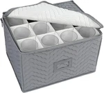 Lotfancy Stemware Storage Container - Deluxe Quilted Case With Dividers. Fixed Price $23.99.