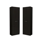 Home Square 2 Piece Wood Multi Storage Two-door Pantry Cabinet Set Black. Fixed Price $556.53.