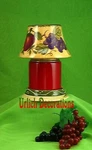 Tuscany Grape Ceramic Wine Cor, Candle Jar Holder By Ack. Fixed Price $29.99.