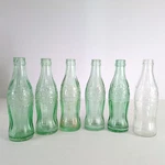 Set Of 6 Vintage Coca-cola Glass Bottles 1942-1974 Green Winston-salem Savannah+. Fixed Price $47.50.