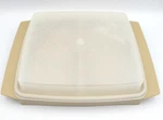 Vtg Tupperware Rectangular Divided Keeper 723-2 W/clear Lid Tray Handles 12". Fixed Price $19.99.