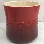 Creuset "cerise" Cherry Red Ombre 2.4L Utensil Crock 6.5 Excellent. Fixed Price $44.99.