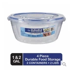 Durable Food Storage Container With Lid Set Bpa-free Nests Vented 1 & 2 Gallons. Fixed Price $17.99.