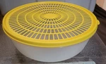 Tupperware 3Q Colander Strainer Bowl 1835 With Flow Through Seal 1836 Yellow. Fixed Price $13.99.