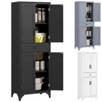 Homcom 67" 4-DOOR Kitchen Pantry With Drawer And Adjustable Shelves. Fixed Price $201.99.