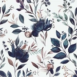 Yasinet Floral Peel And Stick Wallpaper Navy Blue Leaf Vintage. Fixed Price $17.64.