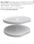Rev-a-shelf LD-2262-32BM-11-1 Lazy Daisy Corner Base Cabinet Organizer. Fixed Price $57.60.