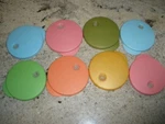 Euc Tupperware 3.25" Round Lids With Straw Piece #3912 Set Of 8 (O43). Fixed Price $31.50.