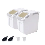 Qiveno Airtight Flour Storage Container 25 Lb Rice With Whe.... Fixed Price $91.27.