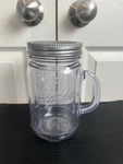 Aladdin Mason Jar Tumbler Insulated 32 Oz Clear W/ Grey Lid ( No Straw). Fixed Price $25.00.