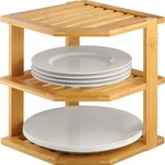 Si 3 Tier Bamboo Corner Shelf Cabinet Organizer - Kitchen Spac. Fixed Price $35.64.