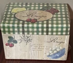 2002 Martin Designs Cardboard Recipe Box New Package Shrink Wrapped. Fixed Price $16.00.
