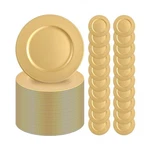 50 Pcs Gold Plates 13" Round Bulk Beaded Chargers For .... Fixed Price $135.06.