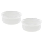 Corningware FS1 2.5 Qt/ 2.35L Round French White Casserole Dish 2-PACK. Fixed Price $70.14.