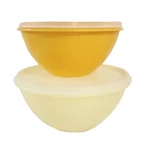 Vtg Tupperware Containers Wonderlier Gold Yello Sheer 2 Bowls Lids Kitchenalia. Fixed Price $15.19.