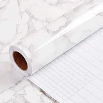 Yancorp 11.8"X120" White Gray Marble Wallpaper Easily Removable Grey. Fixed Price $8.49.