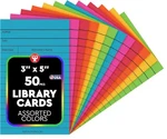 Hygloss Library Checkout Cards For Traditional Book 3 X 5 Inches, Assorted. Fixed Price $10.56.