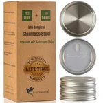 Ecopeaceful 316 10 Regular Mouth Lids - 2 4" Outer , Stainless Steel. Fixed Price $32.90.