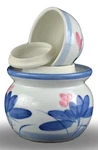 Porcelain Pickling Jar With 2 Lids Grapes Fermenting Kimchi Crock Ko.... Fixed Price $29.35.
