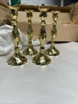 Lot Of 4 Brass Candlestick Holders India Vintage Antique 8 New Stock. Fixed Price $42.90.