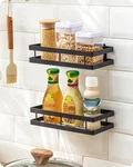 Baffect Metal Spice Rack Wall Mount Floating Shelves 2 Pack Black Storage Org.... Fixed Price $30.44.
