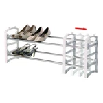Ybm Home 3-TIER Extendable Shoe Rack Storage Organizer With Separator, 1208. Fixed Price $42.30.