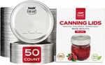 Wide Mouth Canning Lids, 50-PACK Create Airtight Seals Mason Jars To Preser. Fixed Price $25.95.