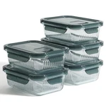 Martha Stewart Shadowbrook 5-PIECE Borosilicate Glass Storage Container Set .... Fixed Price $53.04.