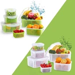 Luxear 5 Packs Fruit Vegetable Produce Storage Containers With Lid & Colander.... Fixed Price $66.14.