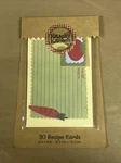 30 Blank Recipe Cards Kitschy Kitchen 4X6 Retro Tomato & Carrot Design (2005). Fixed Price $13.00.