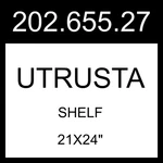 Ikea Utrusta Shelf White Pack 21X24" 202.655.27. Fixed Price $97.99.