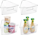 Oubonun Lazy Susan Organizers Set Of 4, 10.2 X 9.4 Plastic Transparent Kitc. Fixed Price $34.01.