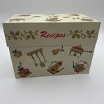 Vintage Ohio Art Company Kitchen Recipe Box Metal Mcm Grandma Core 3.5"X5". Fixed Price $12.00.