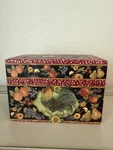 Market Rooster- 2004 Lang Recipe Card Box By Susan Winglet. Fixed Price $12.00.