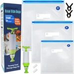 Sous Vide Bags 20PACK Kit, 3 Sizes With PUMP-15 Bpa Free Reusa. Fixed Price $21.99.