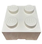 Lego Storage Brick Cube White Stackable 4 Stud Box Container. Fixed Price $29.74.