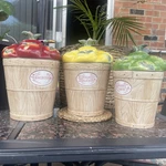 Pfaltzgraff Delicious Fruit Basket Canister Set Of 3 Ceramic Kitchen Storage. Fixed Price $52.49.