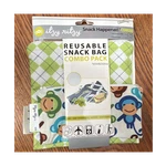 Ritzy Snack Happened Reusable Bags 2-PACK, Water-resistant, Bpa Free. Fixed Price $7.75.
