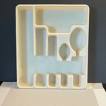 Vintage Rubbermaid Almond Beige Plastic Silverware Drawer Organizer Tray. Fixed Price $12.98.