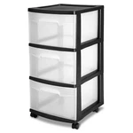 Sterilite 3 Clear Drawer Multi-purpose And Versatile Medium Storage Cart, Black. Fixed Price $211.98.