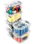 Eoenvivs Plastic Bins 7 Quart-storage Organizer With Grey Buckle.... Fixed Price $37.75.